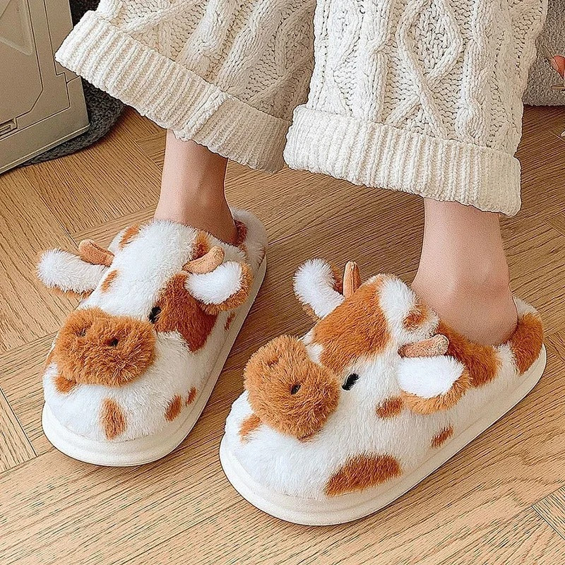 SlipCozy™ Cow Slippers