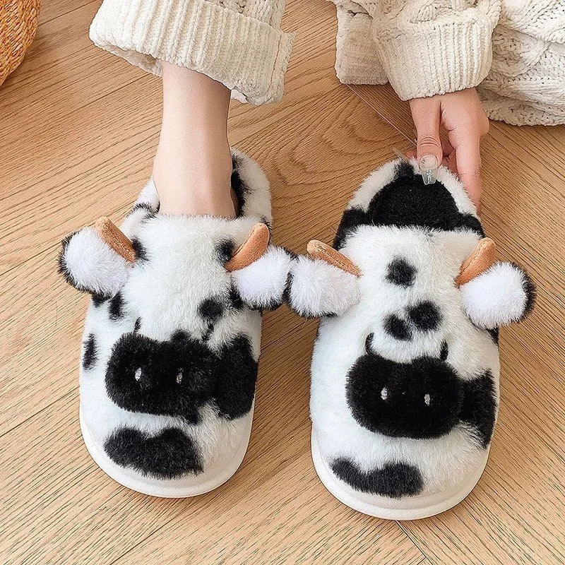 SlipCozy™ Cow Slippers