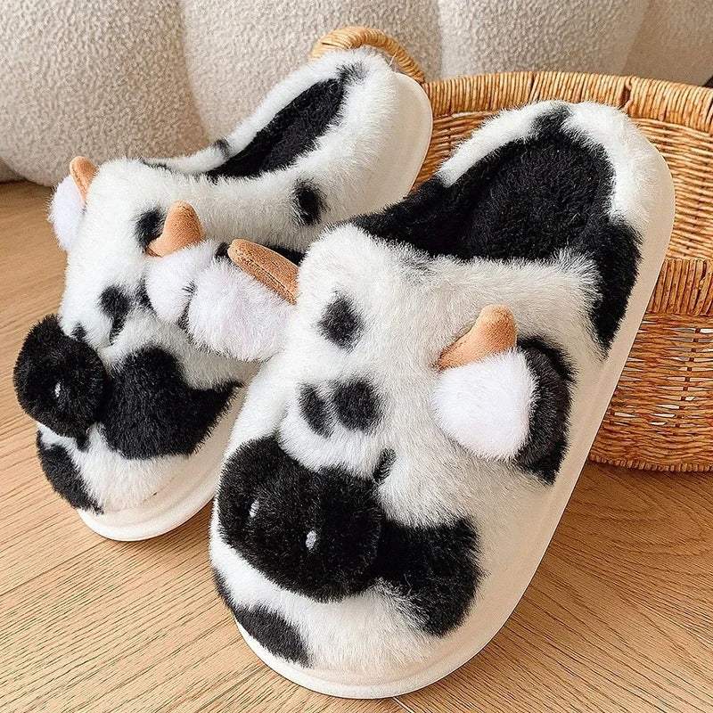 SlipCozy™ Cow Slippers