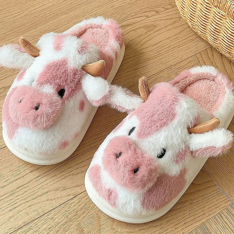 SlipCozy™ Cow Slippers