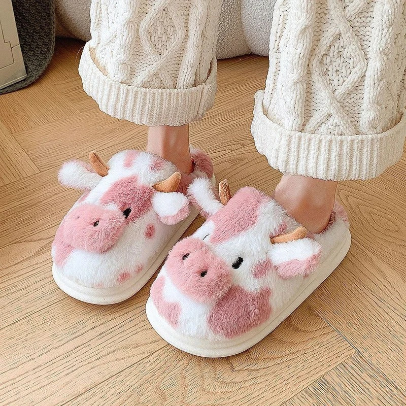 SlipCozy™ Cow Slippers