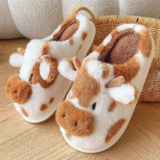 SlipCozy™ Cow Slippers